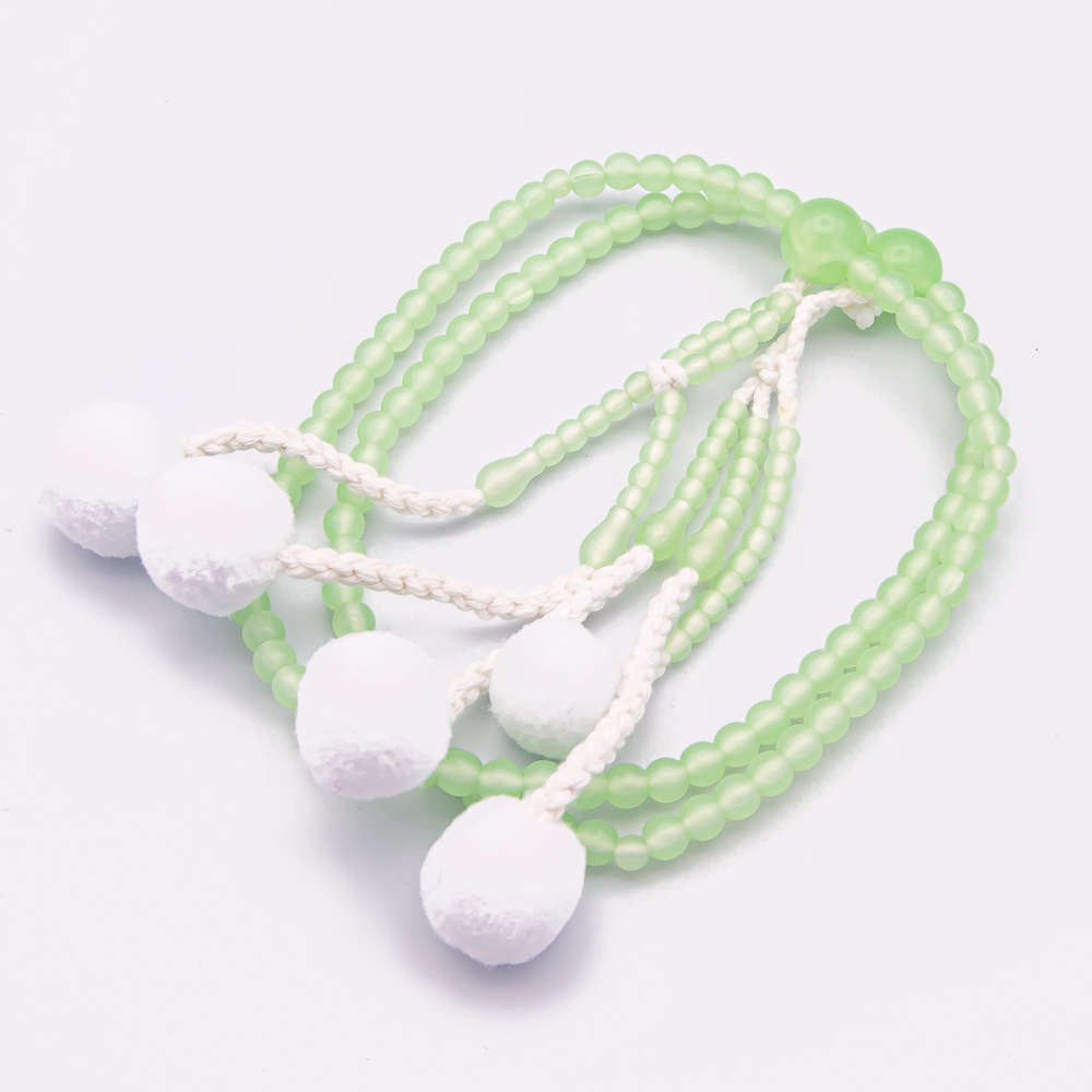 ライトヒスイ 数珠 8寸（小・女性向け） プラスチック 綿房 創価学会